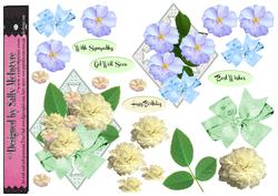 Two Card Sheet Floral 3D Multiple Sentiments