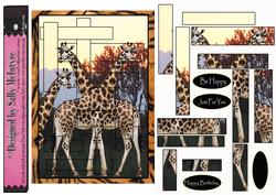 Giraffe Sunset Intertwined Pyramid