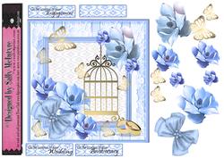 Formal Blue 3D Wedding,engagement or Anniversary