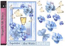 Oblong Formal Blue 3D Congratulations
