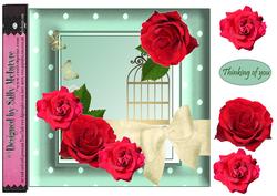 Thinking of You Green with Red Roses