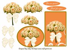 Beautiful Bunch of Apricot Roses You Are Special Just for You