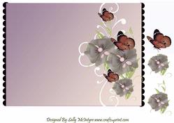 Butterflies a Card for Many Occasions 3D the Flowers