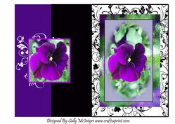 Foldback Pansy Card