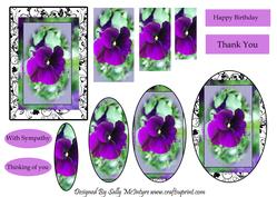 Pansys for a Friend Happy Birthday Thank You with Sympathy Thinking of You