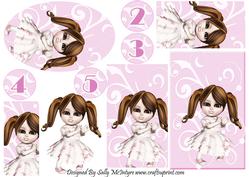Sweet Girl with Numbers 2-6