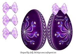Easter Egg Shaped Cards Remember When We Kept the Ribbons Off the Package Happy Easter