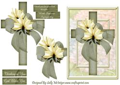 God Bless You Decoupage in Green