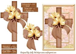 Thank You for Your Kind Thoughts God Bless You with Sincere Sympathythinking of You Decoupage in Autumn Colours