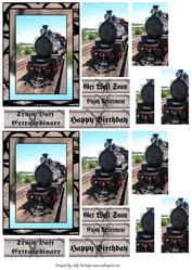 Train Buff Extraordinaire Happy Bithday Get Well Soon Enjoy Retirement 2 Up