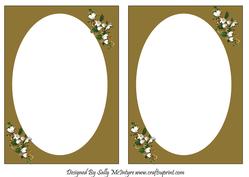 Gold Frames with Blossom in Corners