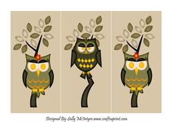 Its a Birds Life Owls Tri Fold