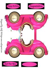 A Car Shaped Card for the Girls