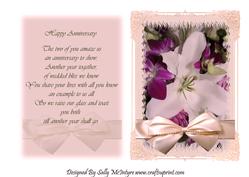 Happy Anniversary with Verse Pink