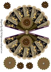 Oriental Fan Shaped Card