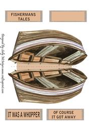 Boat Shaped Card Fishermans Tales