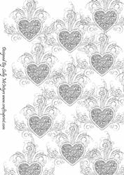 Glitter Hearts Background Silver