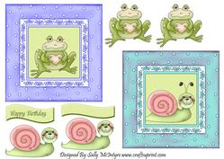 Snails Pace Frog and Cute Snail