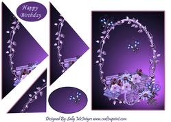 Garden Beauty Happy Birthday Purple