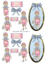 Precious Little Girl Happy Birthday Get Well Soon 2 Up