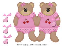 Teddy Bear Shaped Card with 3D Heart