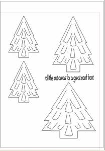 Xmas Trees Roll The Cut Areas Makes A Great Card Front Add Glitter And Gloss For Effect