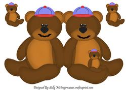 Teddy Bear Shaped Boy Card 3D Bear
