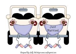 Just Married Car Shaped Card