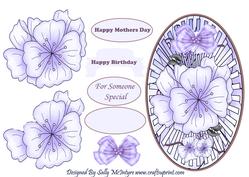For Someone Special Happy Birthday Happy Mothers Day in Purp