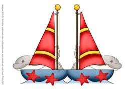 Boat on the Waves Shaped Card