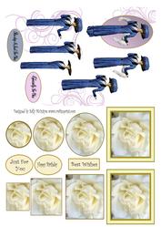 Ladies Day White Roses and Vintage Ladies