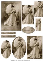 Vintage Lady Sepia