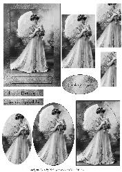 Vintage Lady Black and White