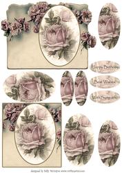 Beauty in Antique Roses for a Lady Birthday Sympathy Best Wi