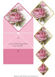 Serene Roses Pyramid Diamond Top Card