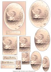 Pretty Girl Pyramid in Sepia