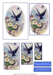 Blue Birds Are Singing Happy Birthday Get Well Soon