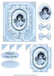 Layered Effect Decoupagewith a Delightful Vintage Lady Hap