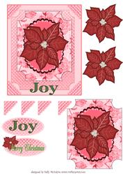 Layered Effect Pyramid with Decoupage Flowers for Christmas