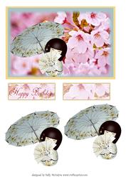 Oriental Blossom Happy Birthday
