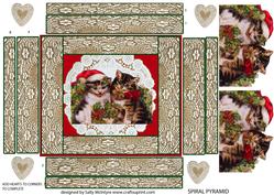 Spiral Pyramid the Cutest Xmas Cats