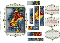 Intertwined Christmas Bells with Greeting Panels.