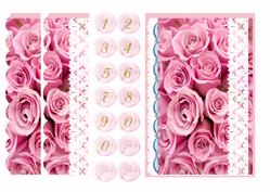 Pretty Pink Roses Side Pyramid Numbers 1-9 & 0 to Make Any A