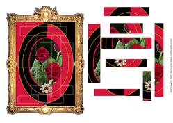 Intertwined Pyramid Red Rose Oval