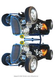 Hot Rod Shaped Car
