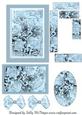 Intertwined Pyramid Roses Sea Blue