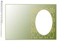 Green and Gold Oval Cut Out Card.
