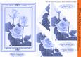 Roses Corner Shell Stacker Multiple Greetings Blue
