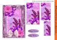 Hot Pink Metallic Frame Pyramid Card Camilia and Lavender