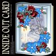 Inside Out Card Christmas in the Blue. Bows Poinsettia
